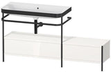 Duravit Waschtischset Happy D.2 Plus 1600x490mm Taupe Supermatt mit Hahnloch und Handtuchhalter