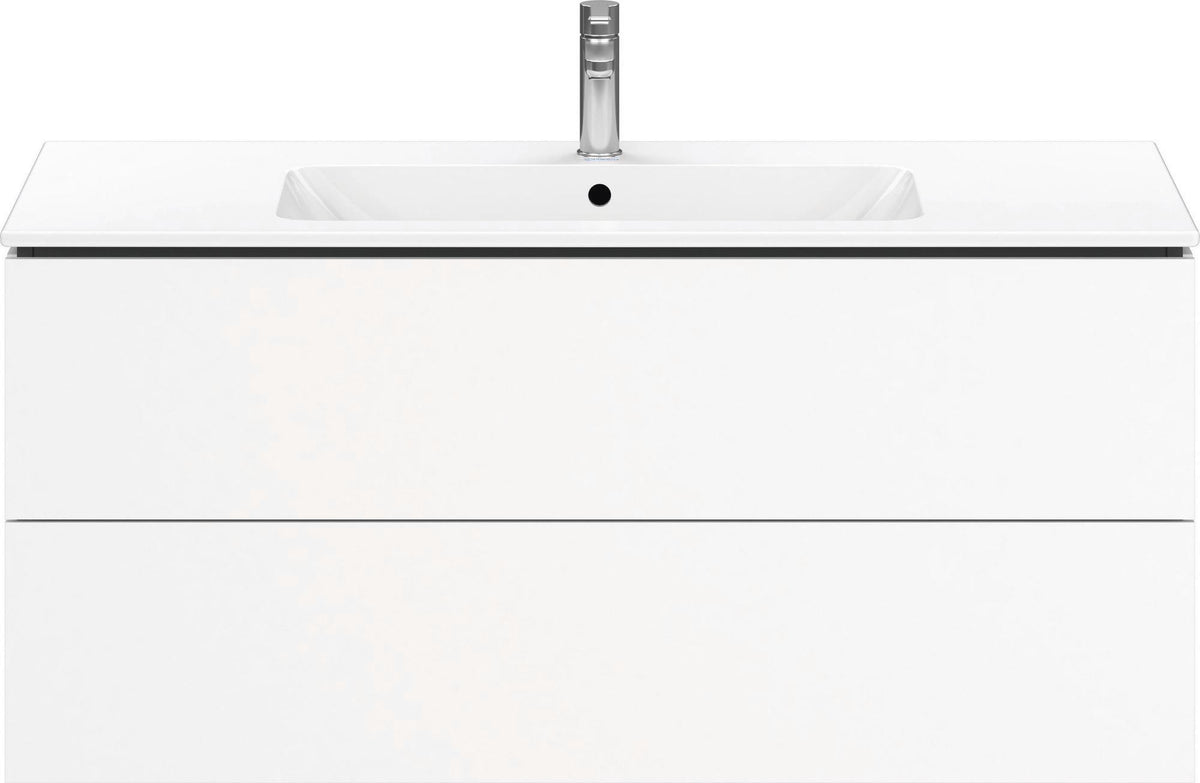 Duravit L-Cube Waschtischunterbau 1220 mm taupe matt mit 2 Schubkästen und Tip-On-Technik