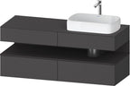 graphit matt / Nische graphit supermatt, mit Siphonausschnitt und Schürze / anthrazit