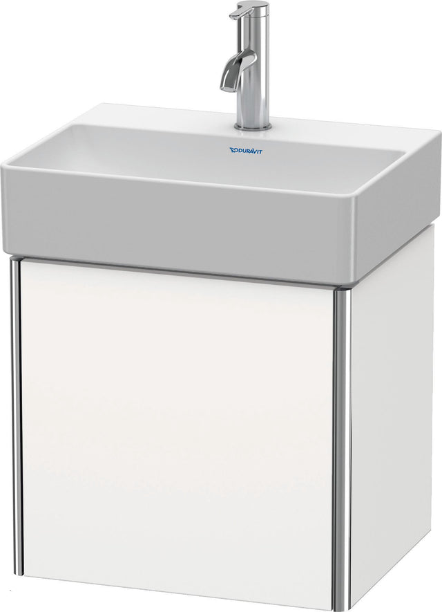 Duravit XSquare Waschtischunterbau 434 mm, 1 Tür rechts, Weiß Seidenmatt, wandhängend