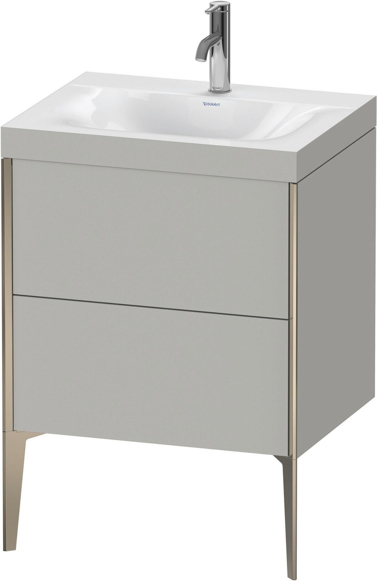 DURAVIT XViu c-bonded Waschtischunterbauset 480 mm, 2 Auszüge, champagner matt