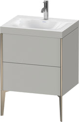 DURAVIT XViu c-bonded Waschtischunterbauset 480 mm, 2 Auszüge, champagner matt