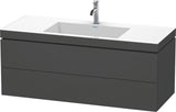 DURAVIT L-Cube Waschtischset mit Vero Air 1200 mm, graphit matt, wandhängend, 2 Schubkästen