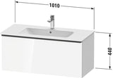 Duravit D-Neo Waschtischunterbau 1010 mm Eiche Terra Matt mit Auszug und Chromgriff