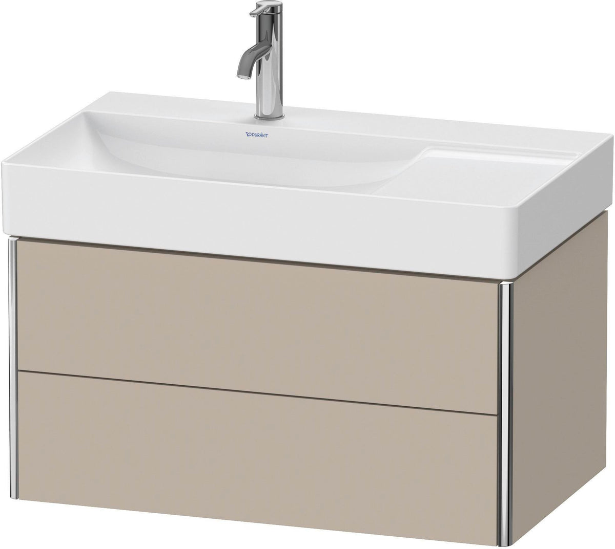 Duravit XSquare Waschtischunterbau 784 mm wandhängend, 2 Schubkästen, weiß matt, mit Tip-On-Technik