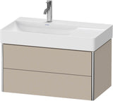Duravit XSquare Waschtischunterbau 784 mm wandhängend, 2 Schubkästen, weiß matt, mit Tip-On-Technik