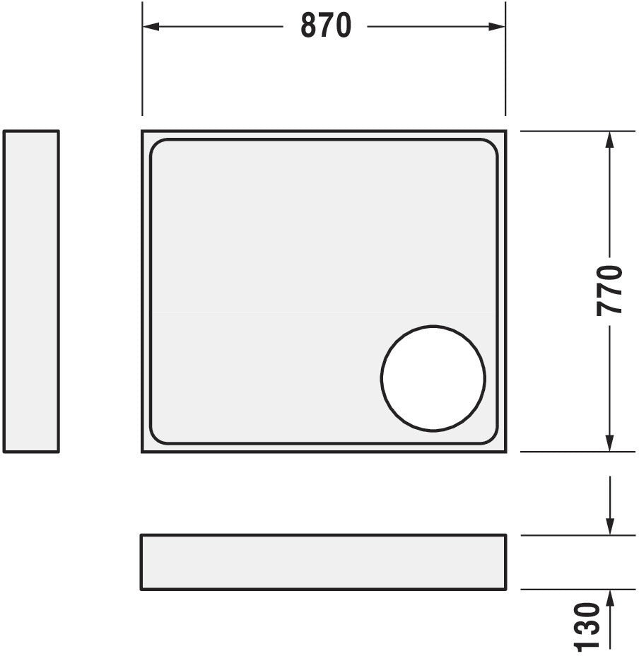 DURAVIT Wannenträger Starck Slimline 720x870 mm – Polystyrol, rechteckig, Philippe Starck Design