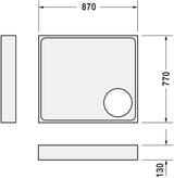 DURAVIT Wannenträger Starck Slimline 720x870 mm – Polystyrol, rechteckig, Philippe Starck Design