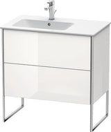 Duravit XSquare Waschtischunterbau 810x832x478mm mit 2 Auszügen, s-matt Eiche, integriertes Fußgestell