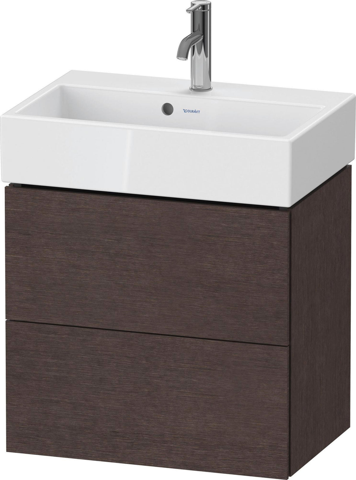 DURAVIT L-Cube Waschtischunterbau wandhängend, 2 Schubkästen, Weiß Matt, 584 mm