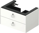 Duravit White Tulip Waschtischunterbau wandhängend 684 mm mit 2 Schubkästen und Griff, weiß seidenmatt