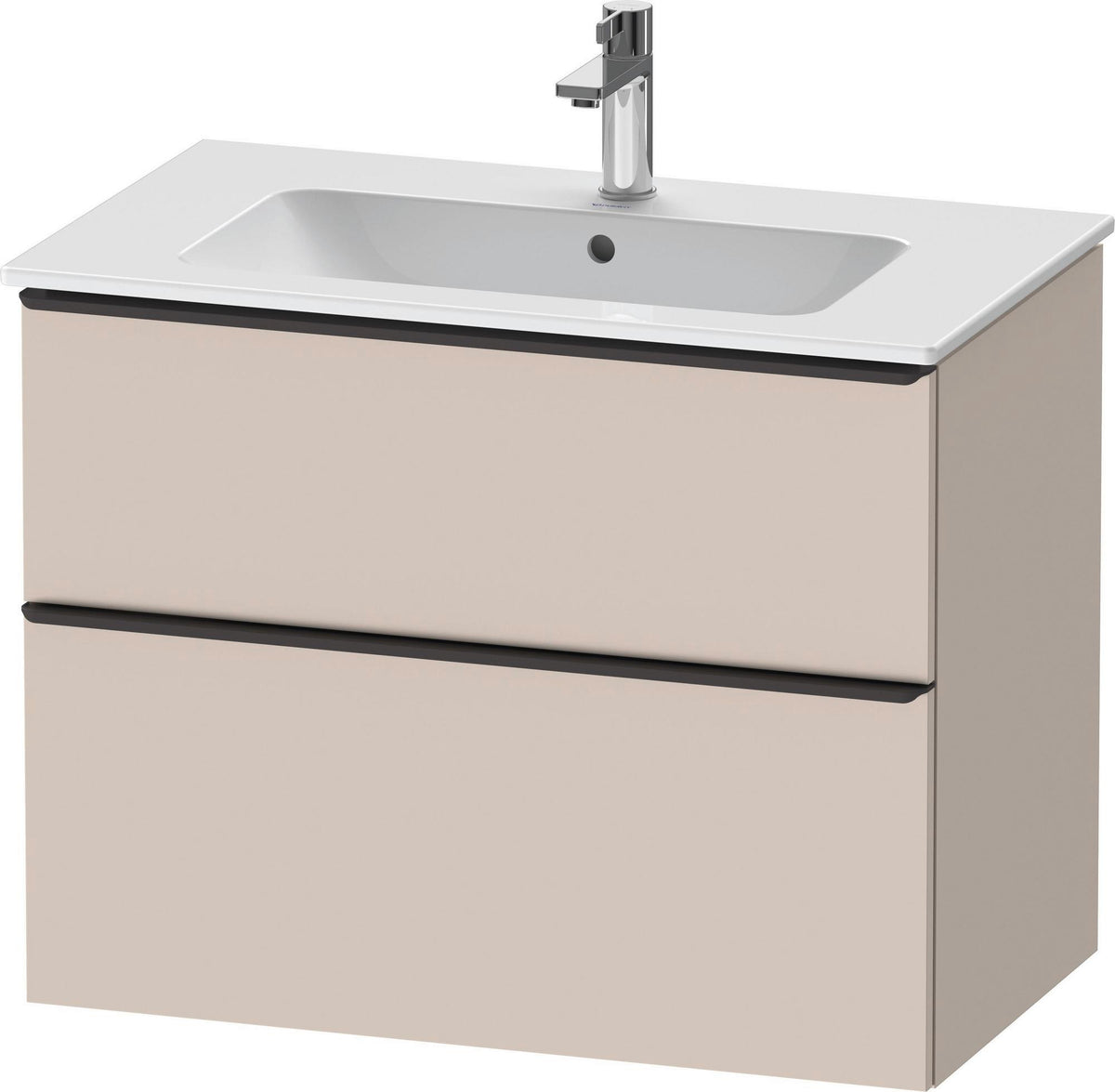 Duravit D-Neo Waschtischunterbau 810 mm betongrau matt mit Soft-Close-Auszug