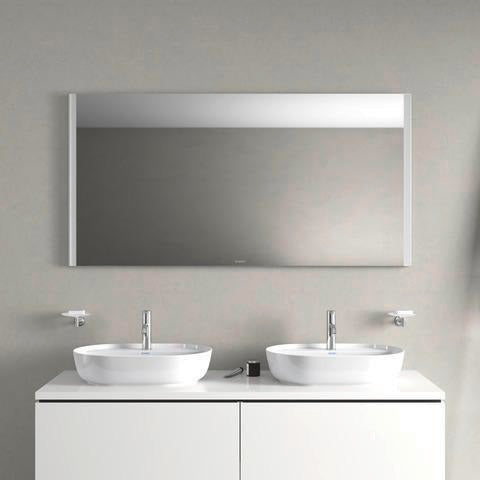 DURAVIT L-Cube Konsole variabel 45 mm weiß matt mit 2 Ausschnitten, 550 mm tief