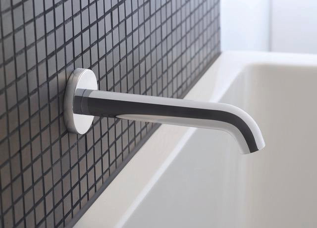 DURAVIT C.1 Wanneneinlauf 205 mm rund, Schwarz Matt, Wandmontage, mit Strahlregler