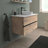 DURAVIT Sivida Spiegel Ablage 1000 mm Chrom/Nussbaum Matt – Badablage mit Befestigungsmaterial