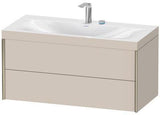 Duravit Möbelwaschtischset XViu 1000x480mm mit Unterbau, Nussbaum mitte und keramischer Ventilabdeckhaube