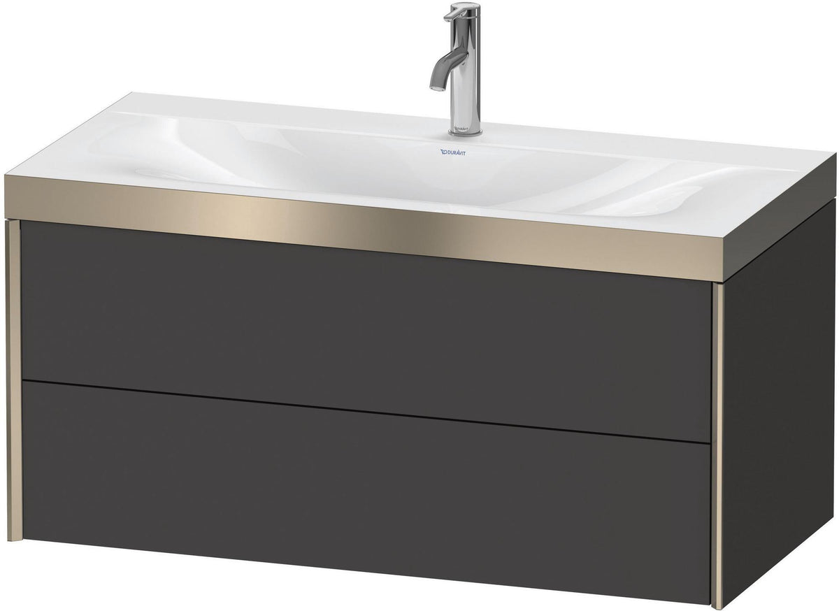 DURAVIT XViu c-bonded Waschtischunterbauset 1000 mm mit 2 Schubkästen, anthrazit