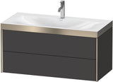 DURAVIT XViu c-bonded Waschtischunterbauset 1000 mm mit 2 Schubkästen, anthrazit