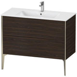 Duravit Waschtischunterbau XVIU 1010x834x480mm 2 Auszüge Nussbaum Mitte