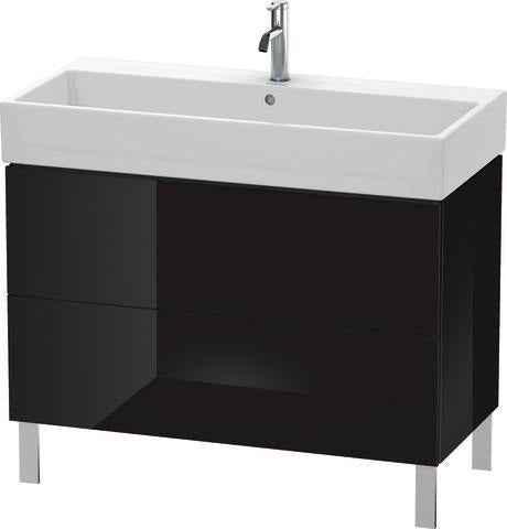 Duravit L-Cube Waschtischunterbau 984 mm Amerikanisch Nussbaum mit Tip-On-Technik