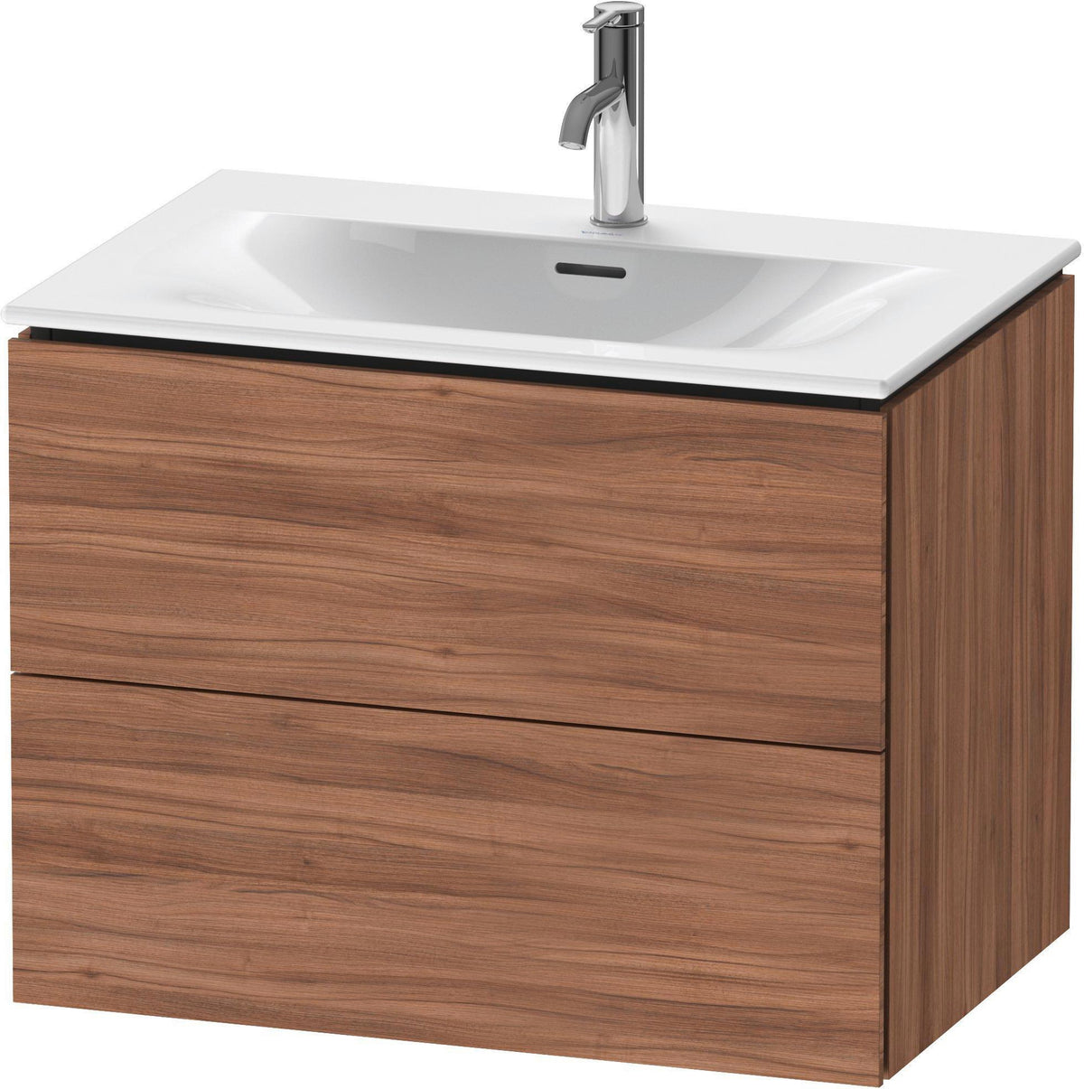 DURAVIT L-Cube Waschtischunterbau wandhängend 720 mm weiß matt mit 2 Schubkästen und Tip-On-Technik