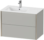 betongrau matt / Spanplatte / 2Schubk.,champ.matt/betongrau