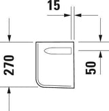 Duravit D-Code Halbsäule aus Sanitärkeramik, weiß, 215 x 213 x 280 mm, für 070545