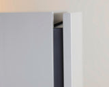 Duravit L-Cube Halbhochschrank 500 mm, 1 Tür links, betongrau matt, wandhängend, Soft-Close