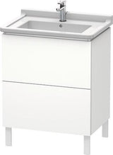 Duravit L-Cube Waschtischunterbau 469x670x712 mm taupe matt – 2 Auszüge, Tip-On, für Starck 3