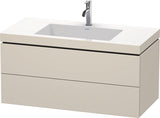 Duravit L-Cube Waschtischset 1000x480 mm mit Vero Air Möbelwaschtisch und 2 Schubkästen in Steingrau matt