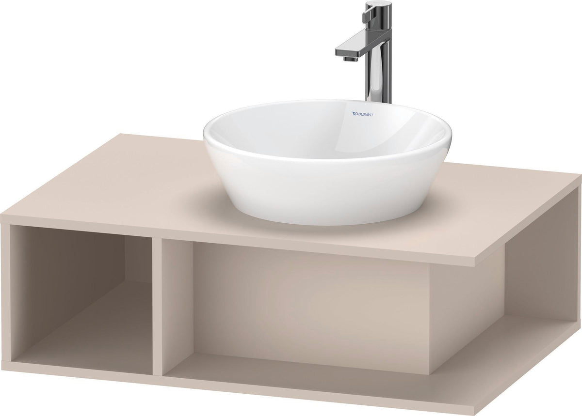 Duravit D-Neo Waschtischunterbau 800 mm Betongrau Matt – Wandhängend, 1 offenes Fach links