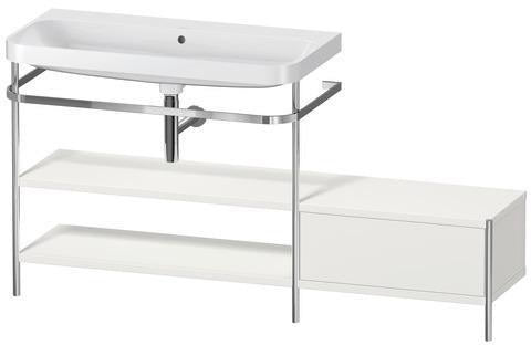 Duravit Waschtischset Happy D.2 Plus 1600x490mm ein Hahnloch taupe supermatt