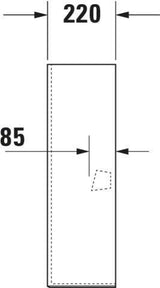 Duravit Standsäule Darling New aus Sanitärkeramik, weiß, 220 x 175 x 720 mm