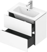 Duravit L-Cube Waschtischunterbau 620 mm Weiß Matt mit 2 Schubkästen und Tip-On Technik