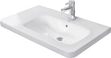 DURAVIT DuraStyle Möbelwaschtisch 800 mm, Becken rechts, WonderGliss, mit Überlauf, weiß