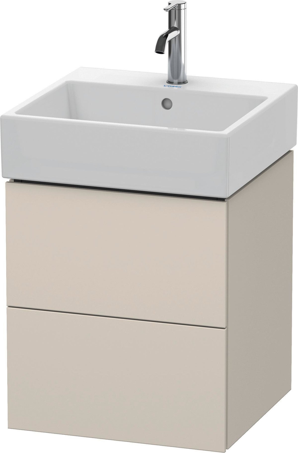 DURAVIT L-Cube Waschtischunterbau 544x484x459 mm, 2 Schubkästen, Weiß Matt, Wandmontage