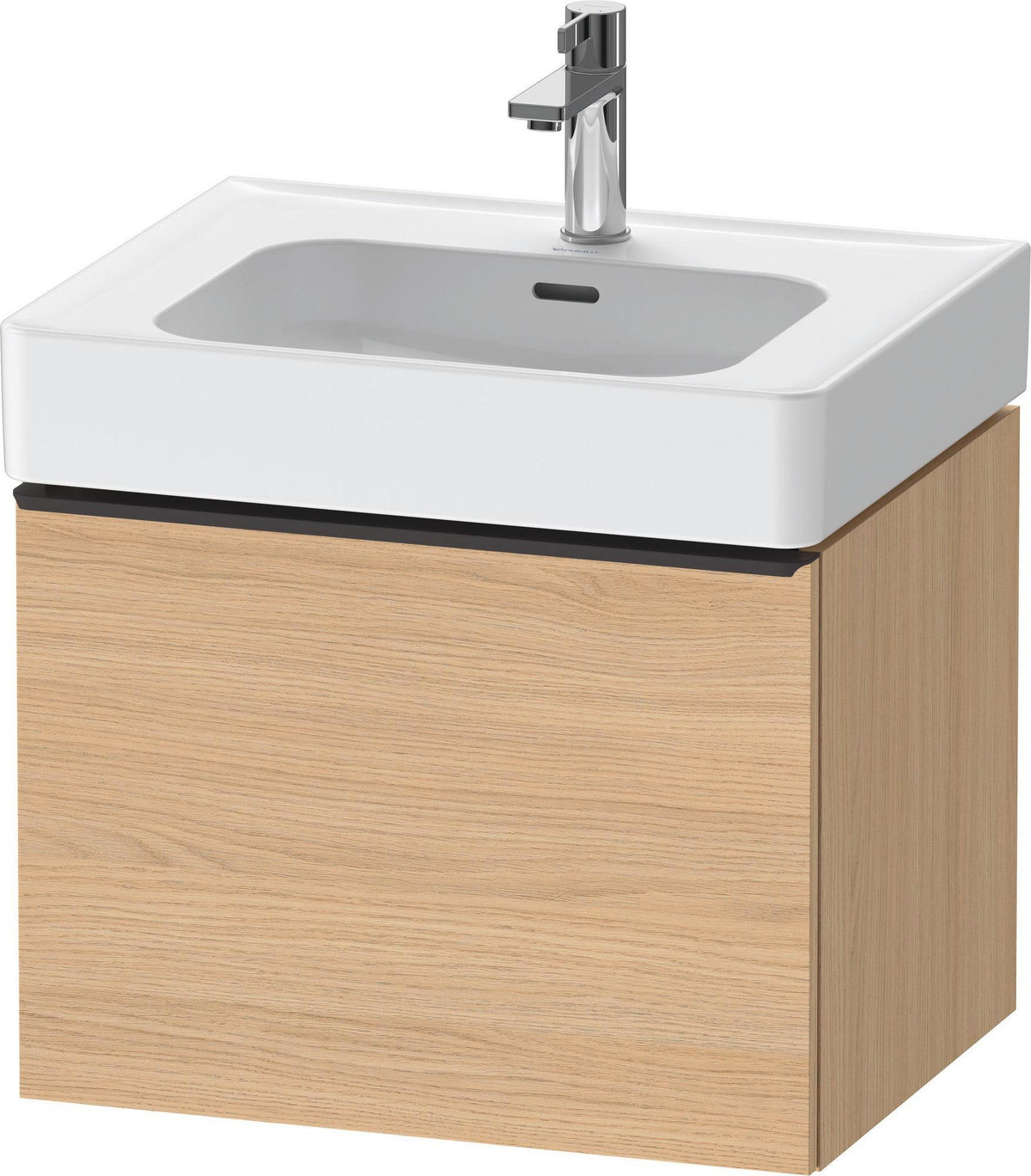 DURAVIT D-Neo Waschtischunterbau 584 mm Eiche Schwarz Matt mit Bronze Griff