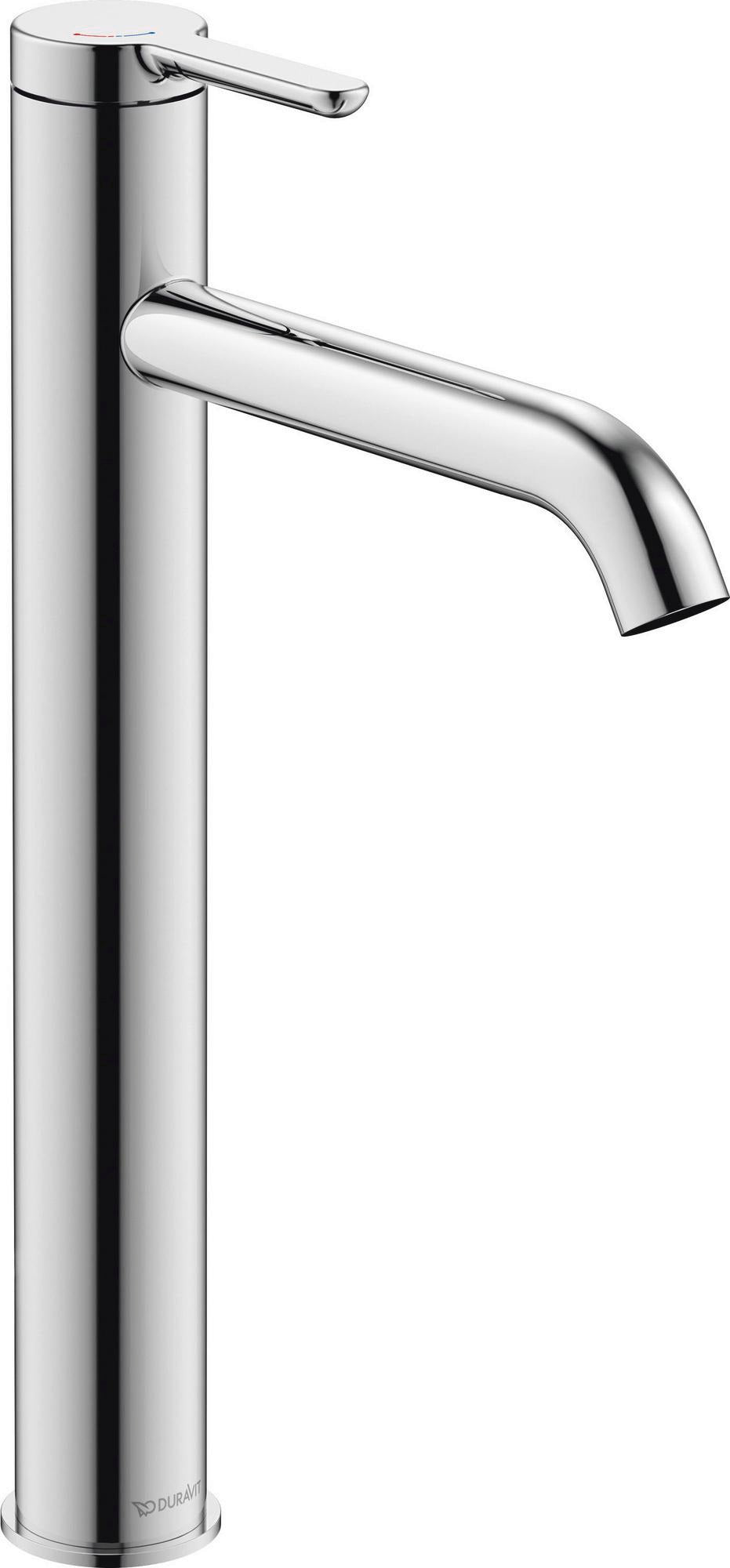 DURAVIT C.1 Einhebel-Waschtischmischer XL – FreshStart, MinusFlow, ohne Zugstange, Schwarz Matt
