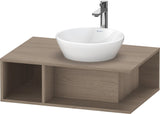 Duravit D-Neo Waschtischunterbau wandhängend 800 mm Eiche Terra, offenes Fach links