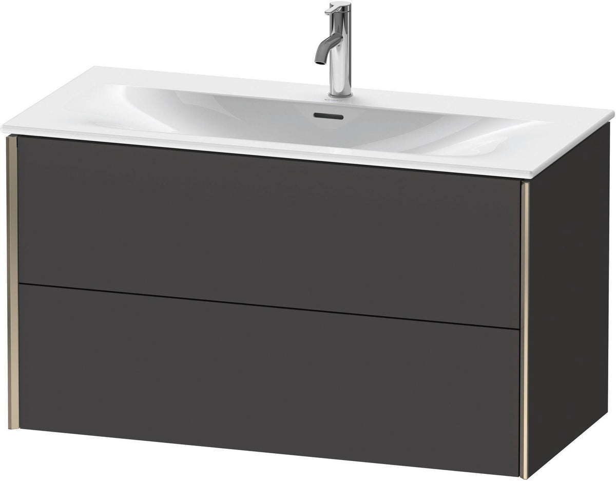 DURAVIT XViu Waschtischunterbau wandhängend 1010 mm, 2 Schubkästen, weiß matt – mit Tip-On-Technik