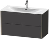 DURAVIT XViu Waschtischunterbau wandhängend 1010 mm, 2 Schubkästen, weiß matt – mit Tip-On-Technik