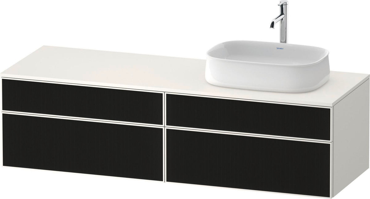 Duravit Zencha Konsolenwaschtischunterbau 1600 mm Eiche Anthrazit mit 2 Auszügen