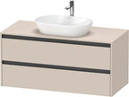 taupe supermatt / 2 Schubkästen / Waschtischunterbau
