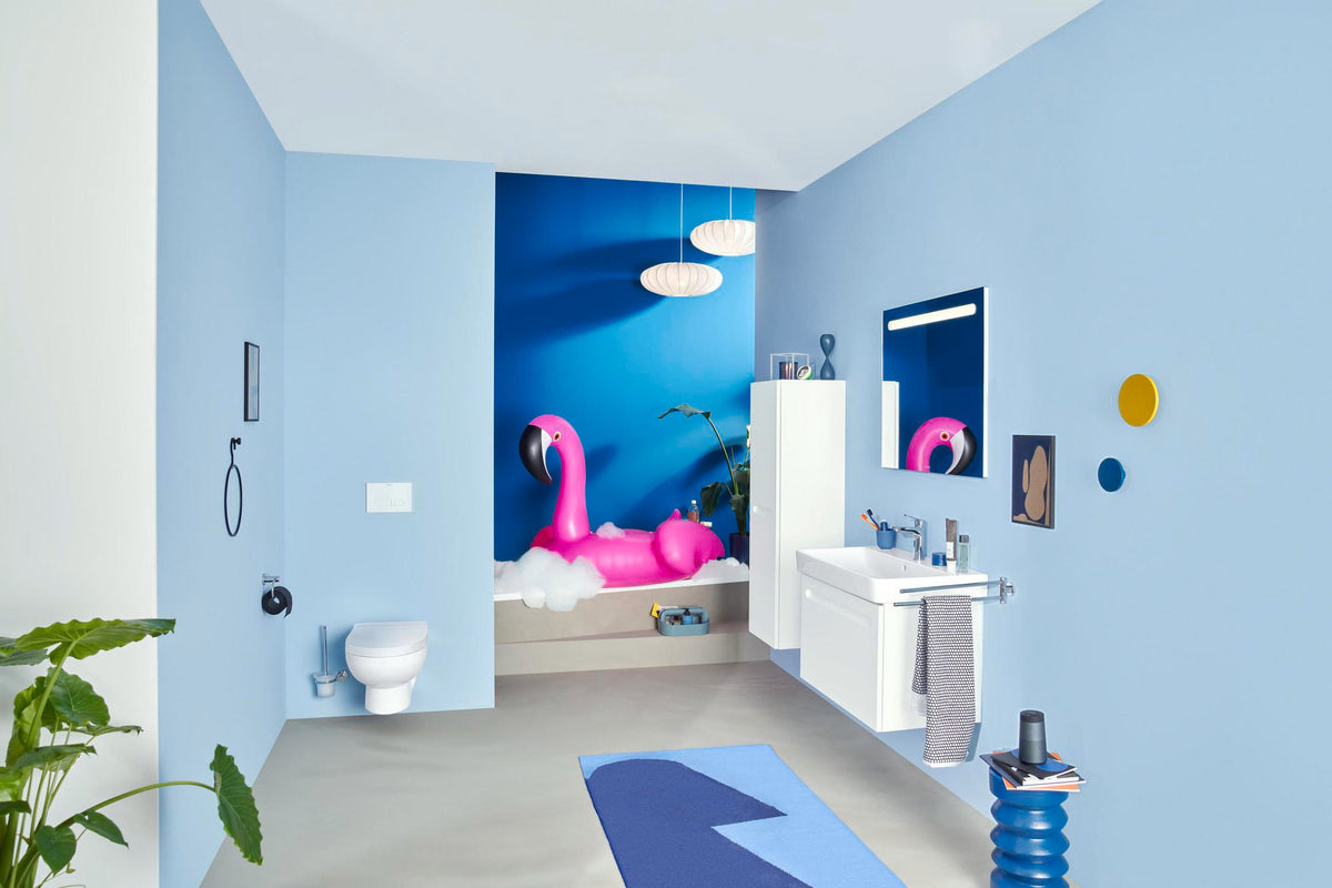 Duravit No.1 Möbelwaschtisch 550 mm weiß mit Überlauf und Hahnlochbank