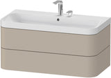 DURAVIT Happy D.2 c-shaped Waschtischset 975 mm wandhängend mit Tip-on und Soft-Close