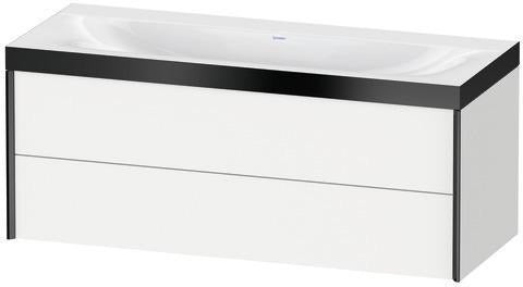 Duravit Möbelwaschtischset XViu 1200x480mm mit Unterbau, 2 Schubkästen, Ahorn mitte