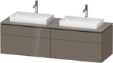 DURAVIT L-Cube Konsolenwaschtischunterbau 1620 mm Taupe supermatt mit Tip-on Technik