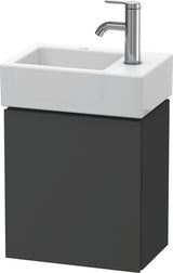 Duravit L-Cube Waschtischunterbau 364 mm betongrau matt, 1 Tür rechts, wandhängend