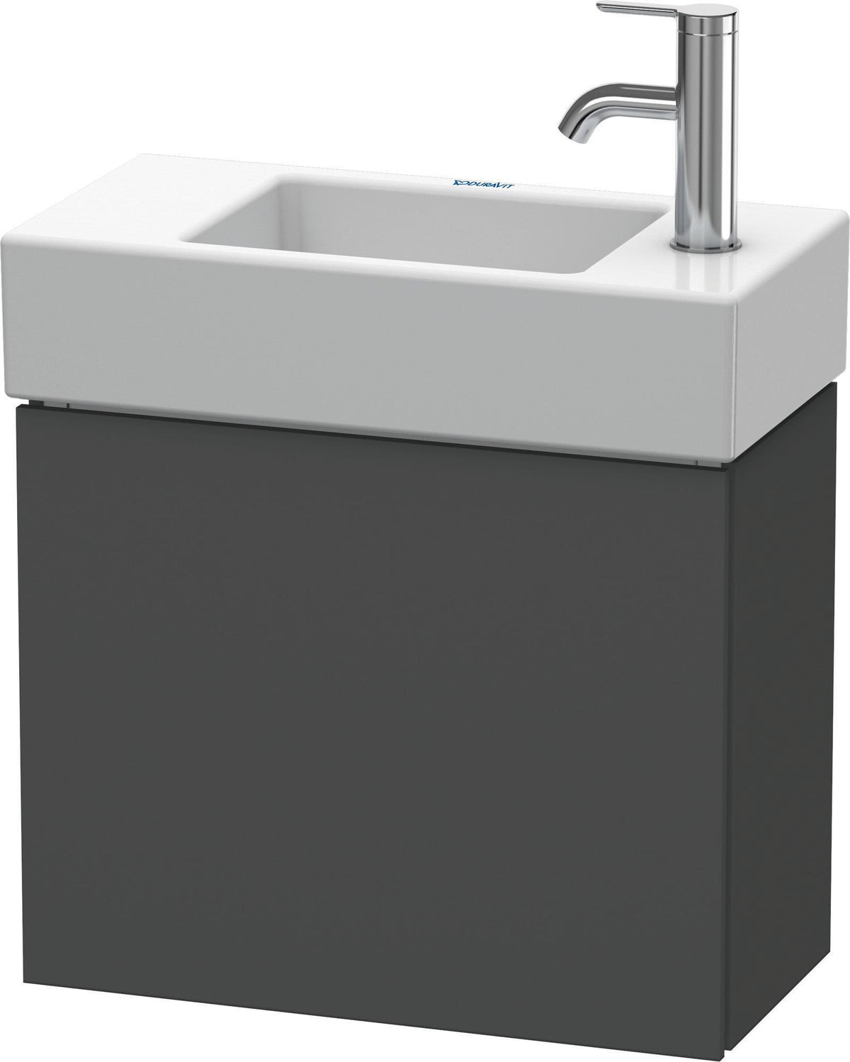 DURAVIT L-Cube Waschtischunterbau 480 mm wandhängend, 1 Tür, betongrau matt