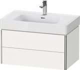 DURAVIT XSquare Waschtischunterbau 784 mm Taupe mit 2 Schubkästen und Tip-on Technik